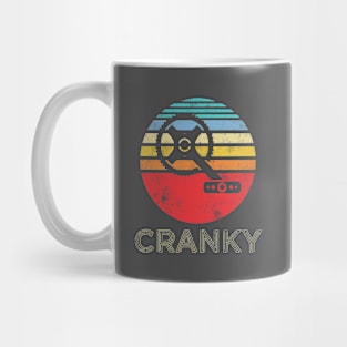 Bicycle Cranky Retro Distressed Gift For Cycling Lovers Fans Mug